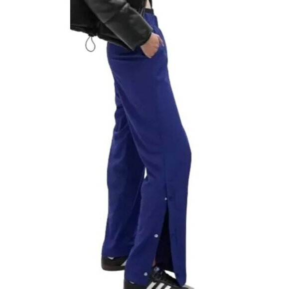 Gap Fit Womens Snap-Hem Fleece-Lined Blue Sweatpants Sz M Soft Comfortable NEW - Picture 3 of 10